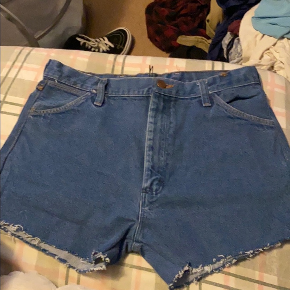 Blue wrangler shorts